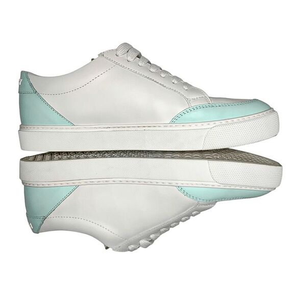 Burberry Low Top Nova Check Selma Lace Up Sneakers EU 37 Optic White Cool Mint - Picture 7 of 11